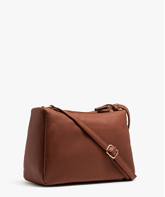 sac besace souple a multiples poches zippees femme orange sacs bandouliereE037301_2