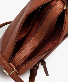 sac besace souple a multiples poches zippees femme orange sacs bandouliereE037301_3