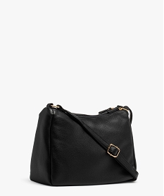 sac besace souple a multiples poches zippees femme noir sacs bandouliereE037401_2