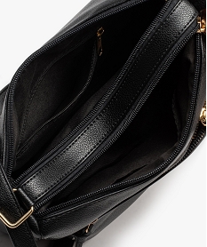 sac besace souple a multiples poches zippees femme noir sacs bandouliereE037401_3