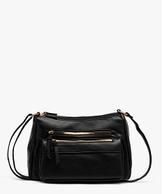 sac besace souple a multiples poches zippees femme noir sacs bandouliereE037401_4