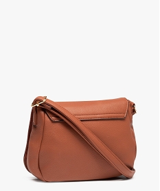 sac besace avec anneau metallique sur le rabat femme orange sacs bandouliereE037601_2