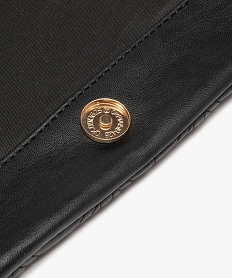sac besace a rabat matelasse et anse en chaine femme noir sacs bandouliereE037801_3