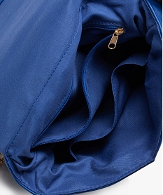 sac besace a rabat matelasse et anse en chaine femme bleu standard sacs bandouliereE037901_3