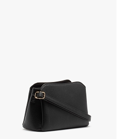 sac besace compact et multipoche avec breloque femme noir sacs bandouliereE038101_2