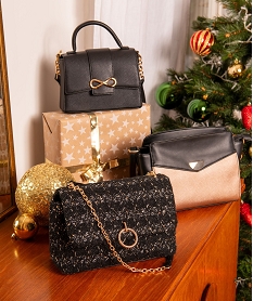 sac besace compact a bandouliere chaine noir sacs bandouliereE038601_4