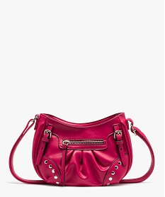 GEMO Sac besace compact souple look rock femme rose standard