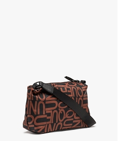 sac en toile imprimee femme noir sacs bandouliereE039501_2