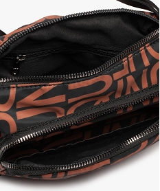 sac en toile imprimee femme noir sacs bandouliereE039501_3