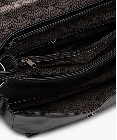sac besace a matelassage fantaisie femme noir sacs bandouliereE039801_4