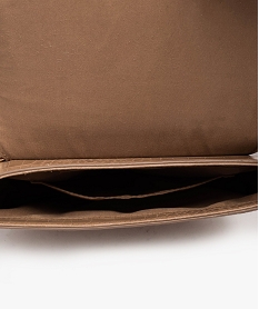 sac besace avec chaine decorative femme brun sacs bandouliereE040301_3