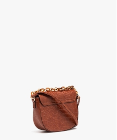 sac besace avec chaine decorative femme orange sacs bandouliereE040401_2