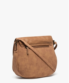 sac a bandouliere avec rabat multi-matieres femme orange sacs bandouliereE040801_2