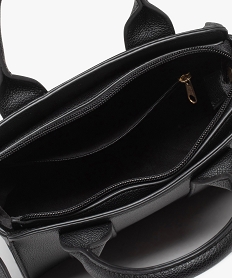 sac femme en matiere grainee avec large bandouliere amovible noir sacs bandouliereE041201_4