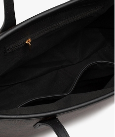 sac cabas imprime grande contenance femme noir standard cabas - grand volumeE041701_3