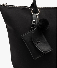 sac cabas deperlant avec accessoires amovibles femme noir standardE042101_3