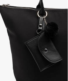 sac cabas deperlant avec accessoires amovibles femme noir sacs a mainE042101_3