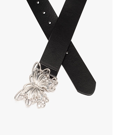 ceinture large a boucle metal papillon femme noirE043201_2