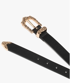ceinture avec details fleuris en metal dore femme noirE043301_2