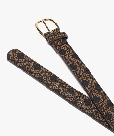 ceinture imprimee avec boucle ovale femme orangeE043501_2