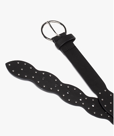 ceinture a forme originale et clous dores femme noirE044701_2
