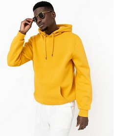 GEMO Sweat à capuche intérieur molletonné homme Jaune