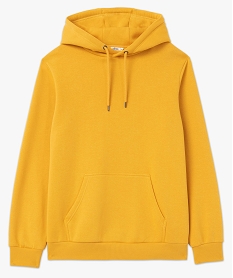 sweat a capuche interieur molletonne homme jaune sweatsE045201_4