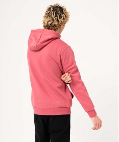 sweat homme a capuche interieur molletonne rose sweatsE045301_3