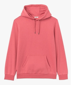 sweat homme a capuche interieur molletonne rose sweatsE045301_4