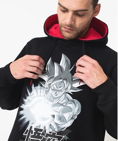 sweat a capuche en molleton imprime san goku homme - dragon ball super noir sweatsE045401_2