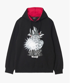 sweat a capuche en molleton imprime san goku homme - dragon ball super noir sweatsE045401_4