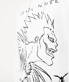 sweat molletonne a capuche homme - death note blanc sweatsE045701_2