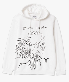 sweat molletonne a capuche homme - death note blanc sweatsE045701_4