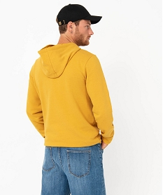 sweat en molleton doux avec capuche homme jaune sweatsE046001_3