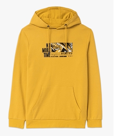 sweat en molleton doux avec capuche homme jaune sweatsE046001_4