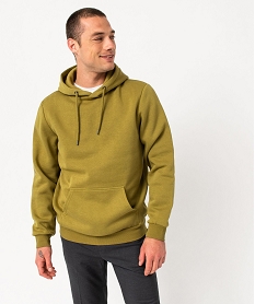 sweat a capuche interieur molletonne homme vertE046101_1