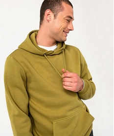 sweat a capuche interieur molletonne homme vertE046101_2