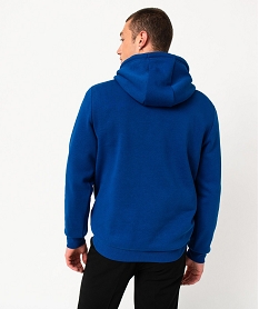 sweat homme a capuche interieur molletonne bleu sweatsE046501_3