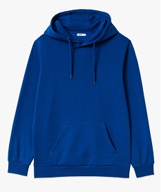sweat homme a capuche interieur molletonne bleu sweatsE046501_4