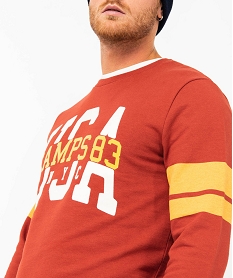 sweat a col rond homme - camps united rouge sweatsE046701_3