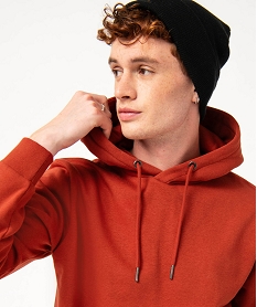 sweat a capuche interieur molletonne homme rouge sweatsE047101_2