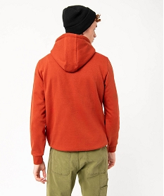 sweat a capuche interieur molletonne homme rouge sweatsE047101_3