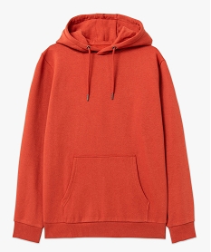 sweat a capuche interieur molletonne homme rouge sweatsE047101_4