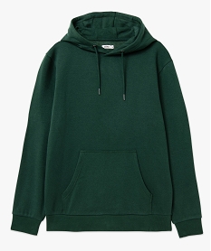 sweat a capuche interieur molletonne homme vert sweatsE047201_4