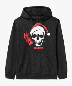 sweat a capuche imprime extravagant special noel homme - call of duty grisE047401_4