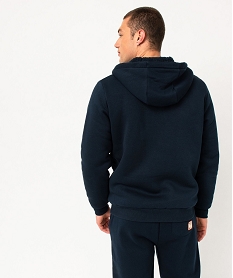 sweat zippe a capuche double sherpa homme - camps united bleu sweatsE048001_3