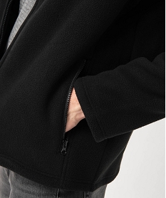 sweat zippe en polaire homme noir sweatsE048101_2