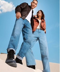 jean wide legs extensible homme grisE048601_2