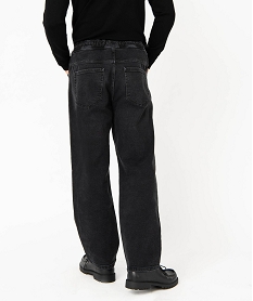 jean wide legs avec taille elastique homme noirE048701_3