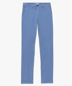pantalon chino en coton stretch coupe slim homme bleu pantalonsE049001_4